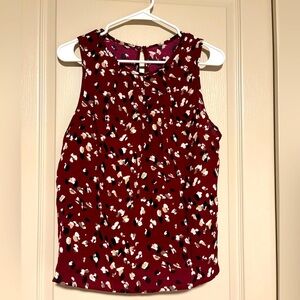 Samefar Womens Tank Top Pleated Crewneck Casual Loose Chiffon Blouses Size S NWT